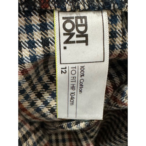 Edition black plaid skort skirt size 12 - Picture 5 of 11